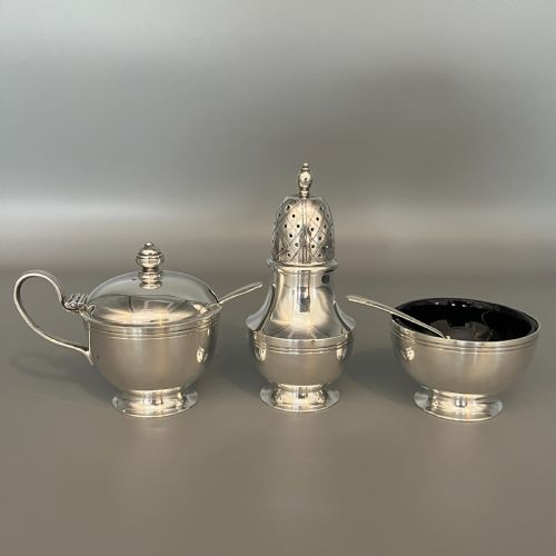 SILVER PLATED CONDIMENT SET BY ROBERTS BELK - ADDITIONAL PHOTO 3