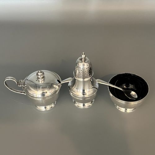 SILVER PLATED CONDIMENT SET BY ROBERTS BELK - ADDITIONAL PHOTO 4