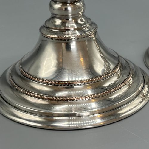 PAIR QUALITY ART DECO SHEFFIELD SILVER PLATED CANDLESTICKS - ADDITIONAL PHOTO 10