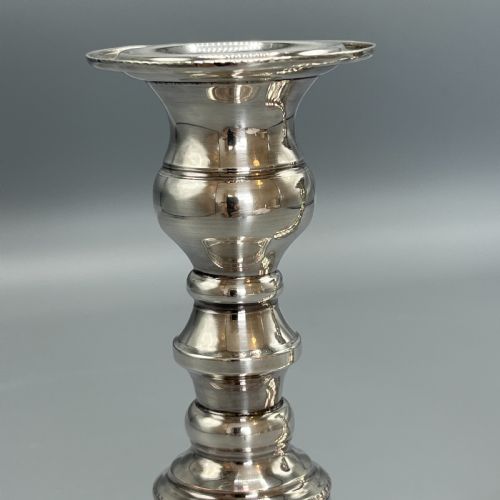 PAIR QUALITY ART DECO SHEFFIELD SILVER PLATED CANDLESTICKS - ADDITIONAL PHOTO 11