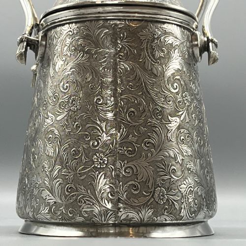 VICTORIAN ENGLISH SILVER PLATED BISCUIT BOX 1879 BY DEYKIN SONS - ADDITIONAL PHOTO 10