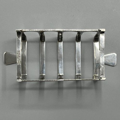 SOLID STERLING SILVER TOAST RACK 1944 MAPPIN WEBB ART DECO - ADDITIONAL PHOTO 11