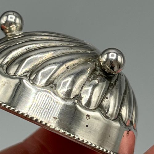 PAIR VICTORIAN SOLID STERLING SILVER SALTS SALT SPOONS IN FITTED CASE - ADDITIONAL PHOTO 15