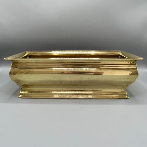 EDWARDIAN SOLID BRASS WINDOWSILL PLANTER TROUGH - ADDITIONAL PHOTO 1