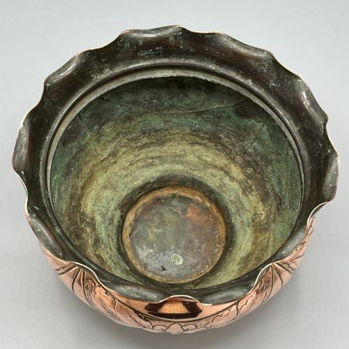 EDWARDIAN SOLID COPPER JARDINIERE PLANTER - ADDITIONAL PHOTO 8
