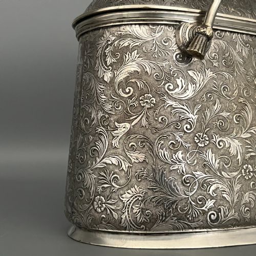 VICTORIAN ENGLISH SILVER PLATED BISCUIT BOX 1879 BY DEYKIN SONS - ADDITIONAL PHOTO 16