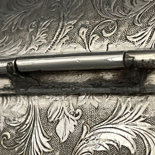 VICTORIAN ENGLISH SILVER PLATED BISCUIT BOX 1879 BY DEYKIN SONS - ADDITIONAL PHOTO 25