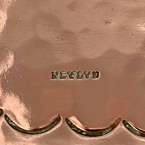 NEWLYN ARTS CRAFTS ROUND SOLID COPPER TRAY - ADDITIONAL PHOTO 1
