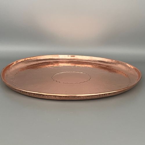 NEWLYN ARTS CRAFTS ROUND SOLID COPPER TRAY - ADDITIONAL PHOTO 6