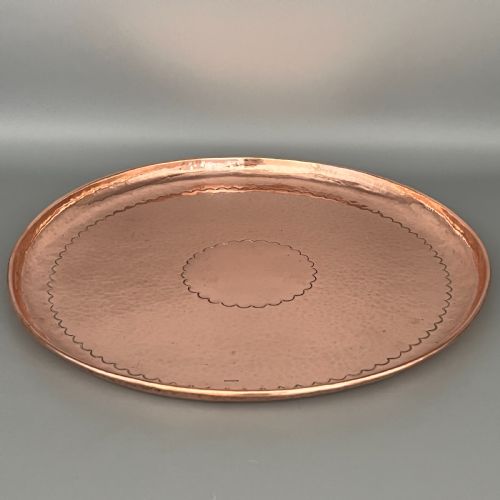 NEWLYN ARTS CRAFTS ROUND SOLID COPPER TRAY - ADDITIONAL PHOTO 7