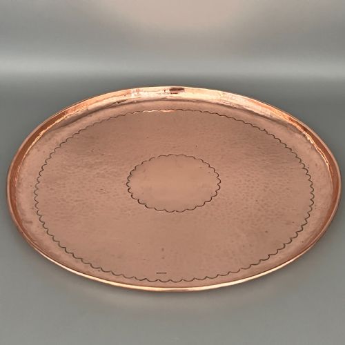 NEWLYN ARTS CRAFTS ROUND SOLID COPPER TRAY - ADDITIONAL PHOTO 8