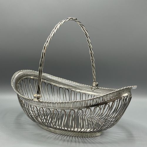 GEORGIAN OLD SHEFFIELD PLATE WIREWORK BREAD BASKET - ADDITIONAL PHOTO 1