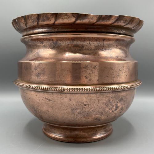 EDWARDIAN SOLID COPPER JARDINIERE PLANTER - ADDITIONAL PHOTO 4