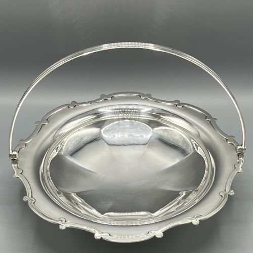 silver plated cake fruit basket by mappin webb c1920 - CATEGORY: ANTIQUE SILVER - DATED 1920