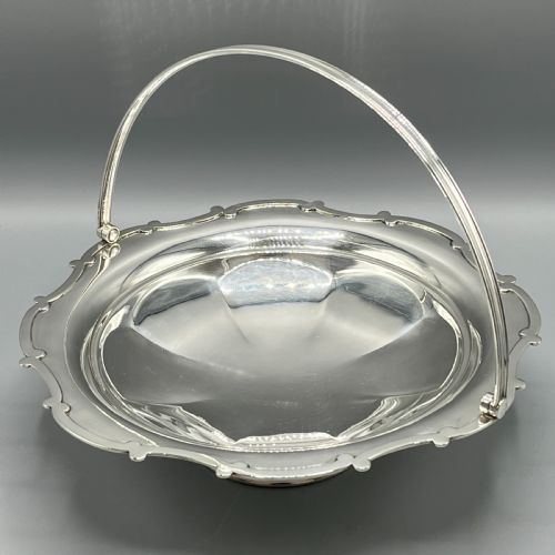 SILVER PLATED CAKE FRUIT BASKET BY MAPPIN WEBB C1920 - ADDITIONAL PHOTO 1