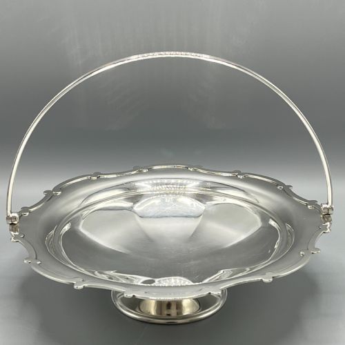 SILVER PLATED CAKE FRUIT BASKET BY MAPPIN WEBB C1920 - ADDITIONAL PHOTO 3