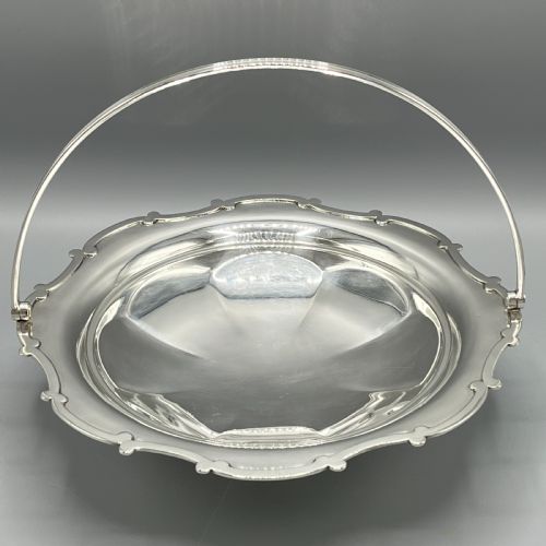 SILVER PLATED CAKE FRUIT BASKET BY MAPPIN WEBB C1920 - ADDITIONAL PHOTO 5