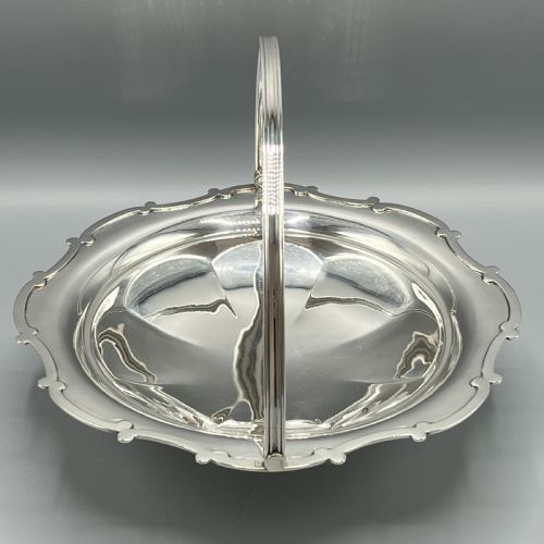 SILVER PLATED CAKE FRUIT BASKET BY MAPPIN WEBB C1920 - ADDITIONAL PHOTO 7