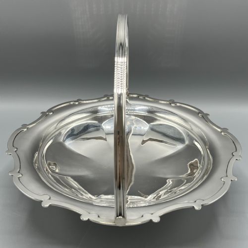 SILVER PLATED CAKE FRUIT BASKET BY MAPPIN WEBB C1920 - ADDITIONAL PHOTO 9