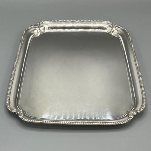 ENGLISH SILVER PLATED COCKTAIL TRAY C1930 - ADDITIONAL PHOTO 3