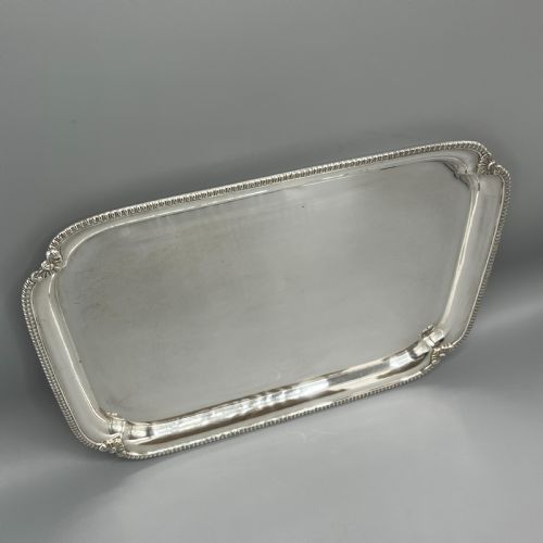 ENGLISH SILVER PLATED COCKTAIL TRAY C1930 - ADDITIONAL PHOTO 5