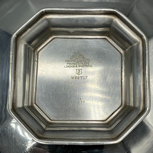 PAIR ART DECO SILVER PLATED ENGINE TURNED BOWLS DISHES TAZZAS BY MAPPIN WEBB - ADDITIONAL PHOTO 16