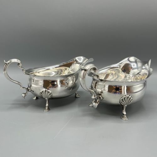 PAIR SILVER PLATED SAUCE BOATS MAPPIN WEBB C1930 - ADDITIONAL PHOTO 5