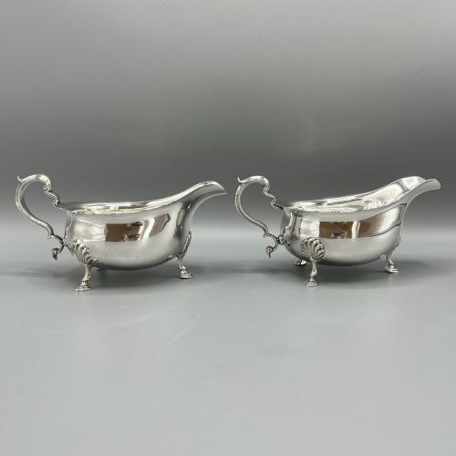 PAIR SILVER PLATED SAUCE BOATS MAPPIN WEBB C1930 - ADDITIONAL PHOTO 10