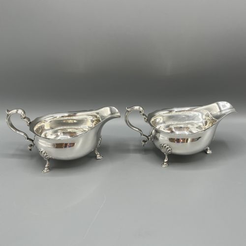 PAIR SILVER PLATED SAUCE BOATS MAPPIN WEBB C1930 - ADDITIONAL PHOTO 11