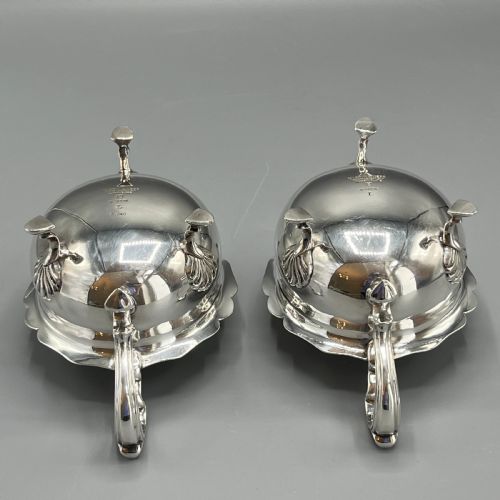 PAIR SILVER PLATED SAUCE BOATS MAPPIN WEBB C1930 - ADDITIONAL PHOTO 16