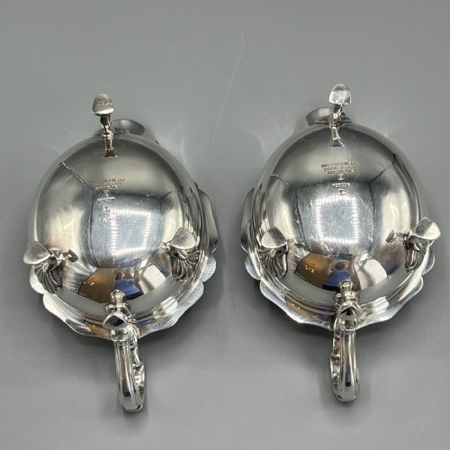 PAIR SILVER PLATED SAUCE BOATS MAPPIN WEBB C1930 - ADDITIONAL PHOTO 17