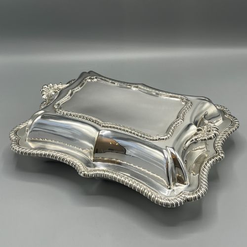 quality silver plated entree dish by hawksworth eyre co - CATEGORY: ANTIQUE SILVER - DATED 1900