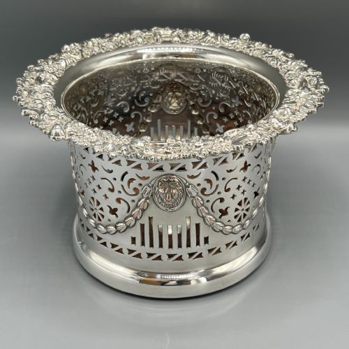 VICTORIAN SILVER PLATED BOTTLE HOLDER WINE COASTER SYPHON STAND - ADDITIONAL PHOTO 3