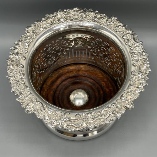 VICTORIAN SILVER PLATED BOTTLE HOLDER WINE COASTER SYPHON STAND - ADDITIONAL PHOTO 4