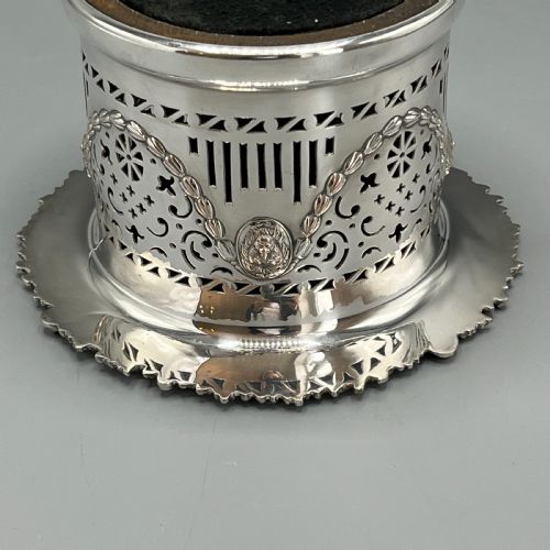 VICTORIAN SILVER PLATED BOTTLE HOLDER WINE COASTER SYPHON STAND - ADDITIONAL PHOTO 7