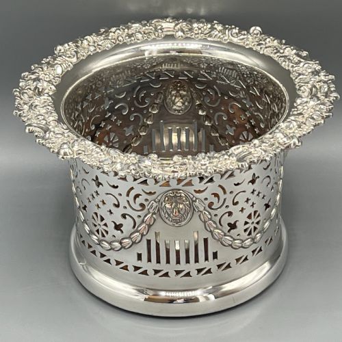 VICTORIAN SILVER PLATED BOTTLE HOLDER WINE COASTER SYPHON STAND - ADDITIONAL PHOTO 9
