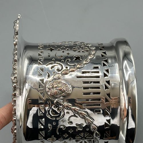 VICTORIAN SILVER PLATED BOTTLE HOLDER WINE COASTER SYPHON STAND - ADDITIONAL PHOTO 10