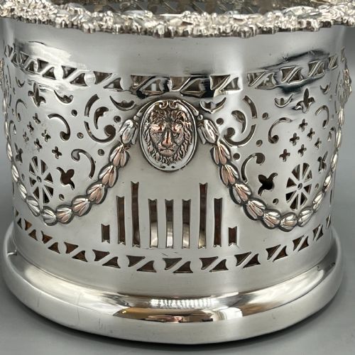 VICTORIAN SILVER PLATED BOTTLE HOLDER WINE COASTER SYPHON STAND - ADDITIONAL PHOTO 12