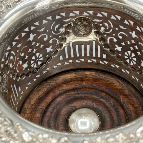VICTORIAN SILVER PLATED BOTTLE HOLDER WINE COASTER SYPHON STAND - ADDITIONAL PHOTO 18