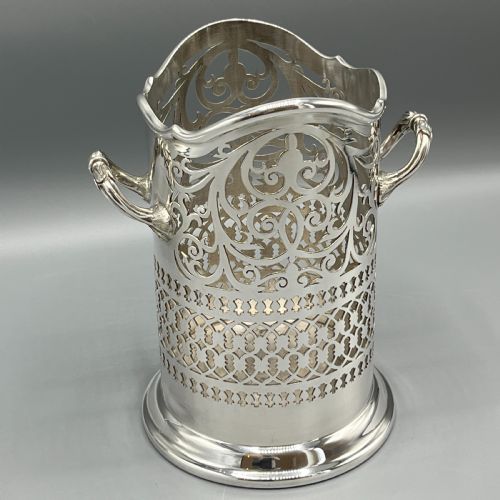 MAPPIN WEBB SILVER PLATED WINE CHAMPAGNE BOTTLE HOLDER SYPHON - ADDITIONAL PHOTO 1