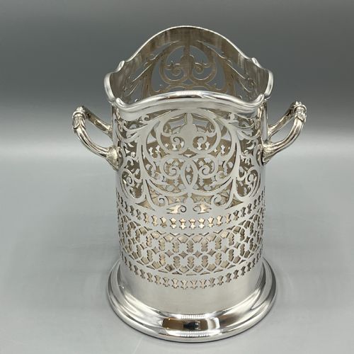 MAPPIN WEBB SILVER PLATED WINE CHAMPAGNE BOTTLE HOLDER SYPHON - ADDITIONAL PHOTO 2
