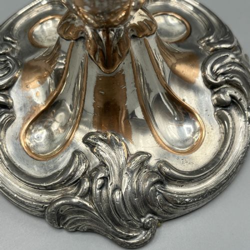 PAIR ART NOUVEAU SILVER PLATED CANDLESTICKS - ADDITIONAL PHOTO 11