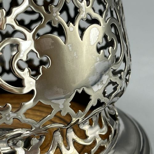 VICTORIAN SILVER PLATED WINE COASTER BOTTLE HOLDER ENGLISH C1850 - ADDITIONAL PHOTO 8