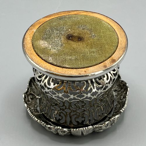 VICTORIAN SILVER PLATED WINE COASTER BOTTLE HOLDER ENGLISH C1850 - ADDITIONAL PHOTO 11