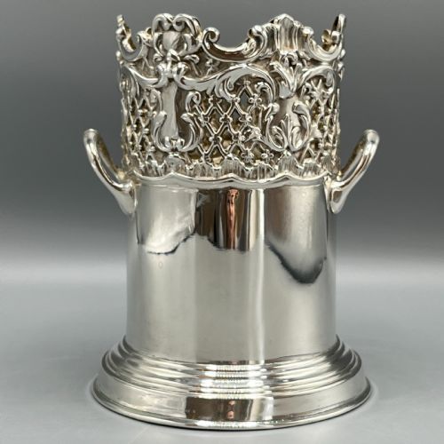victorian silver plated wine bottle holder syphon stand martin hall co - CATEGORY: ANTIQUE SILVER - DATED 1890