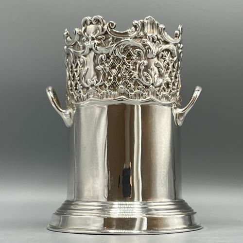 VICTORIAN SILVER PLATED WINE BOTTLE HOLDER SYPHON STAND MARTIN HALL CO - ADDITIONAL PHOTO 1