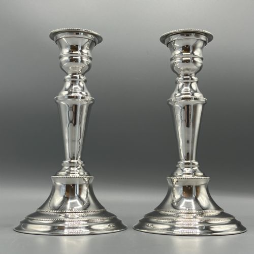 PAIR SILVER PLATED CANDLESTICKS - ADDITIONAL PHOTO 3
