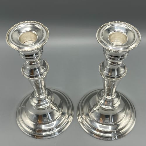 PAIR SILVER PLATED CANDLESTICKS - ADDITIONAL PHOTO 9
