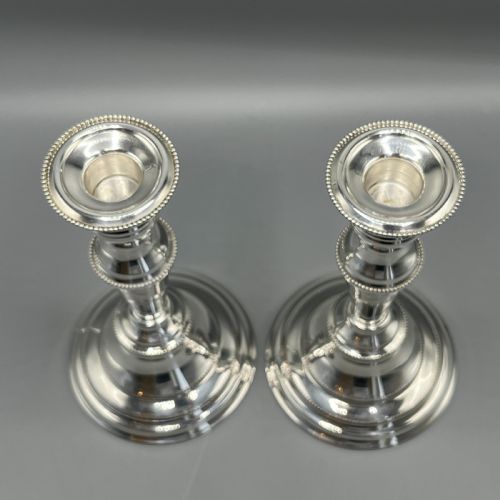 PAIR SILVER PLATED CANDLESTICKS - ADDITIONAL PHOTO 19