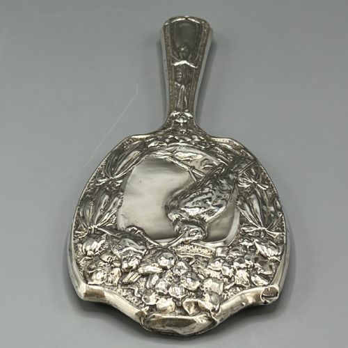 ART NOUVEAU STERLING SILVER HAND MIRROR REPOUSSE BIRDS 1903 - ADDITIONAL PHOTO 20
